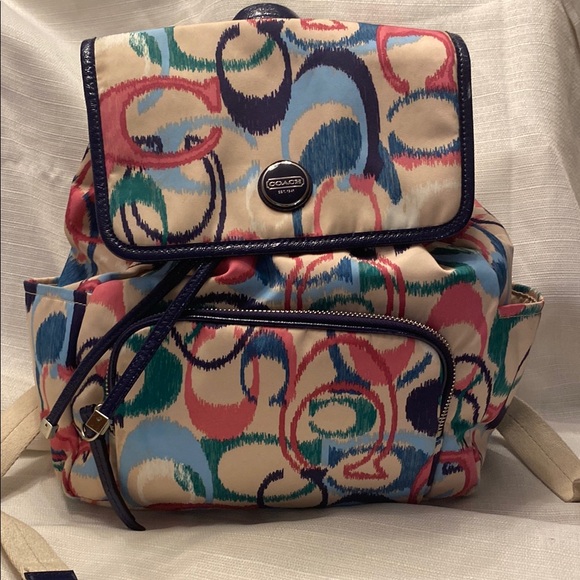 Gently Used Coach Multicolor Women's Backpack - Picture 1 of 10